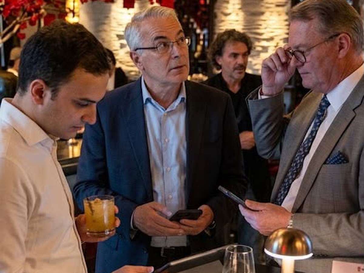 Guests in conversation at one of our evenings